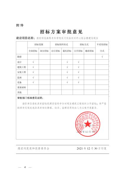 04.德发改字[2021]397号德宏师范高等专科学校实习实验实训中心综合楼建设项目可行性研究报告批复_04