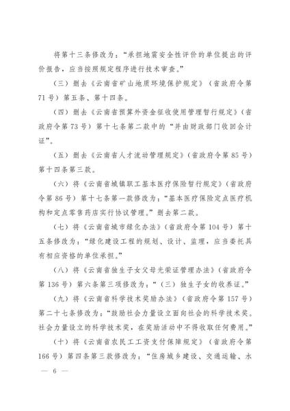 《云南省人民政府令》（第214号）-7