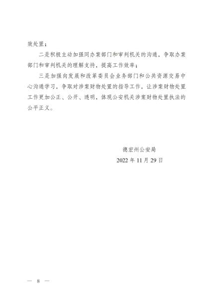 德宏州公安局罚没财物处置工作总结_08