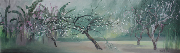 10-沙子坡的春天 杨建军 120cmx60cm 油画