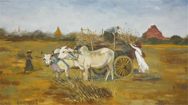 16-遇见秋收 王宁葵 70cmx40cm 油画