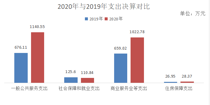 2020年与2019年支出决算对比